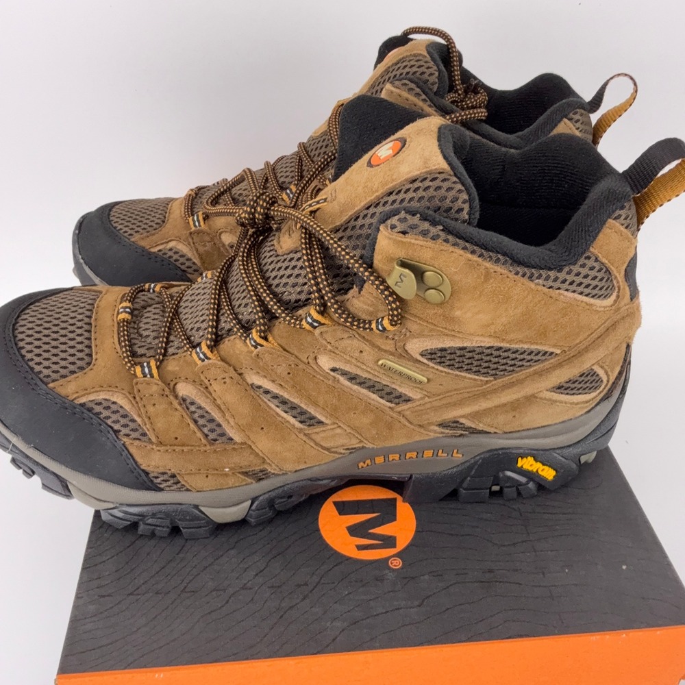 Merrell Moab 2 Mid WP Earth Brown Waterproof Hiking Boots J06051 Mens 9.5 M - Picture 5 of 8